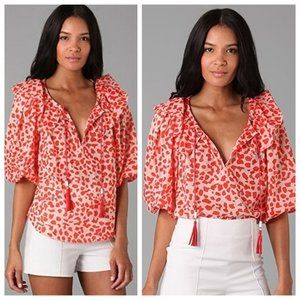 Diane Von Furstenberg Red Blouse